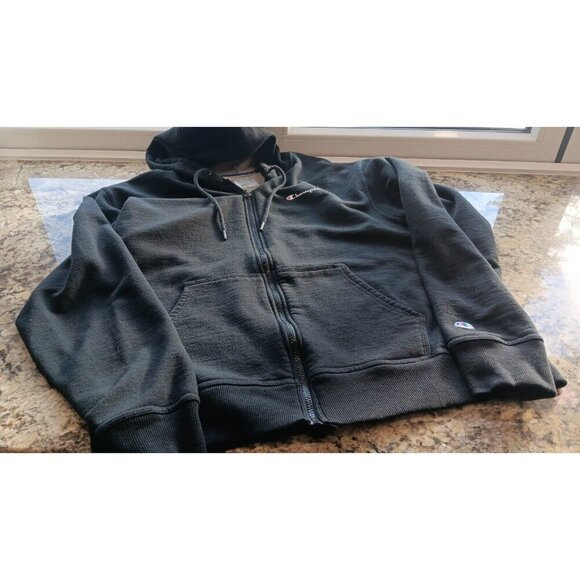 Champion Men's Full Zip Hoodie, Brushed Fleece Interior, Two Pocket Large - Picture 6 of 13